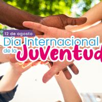 manos juntas de diferentes personas jóvenes. Día Mundial de la Juventud, 12 agos