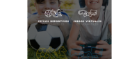 niños sonriendo con el logo de Juegos Deportivos Estudiantiles