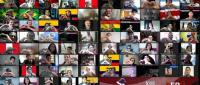 Estudiantes de países latinoamericanos participando en la Olimpiada virtualmente