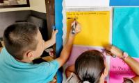Niños en la Escuela Carolina Dent